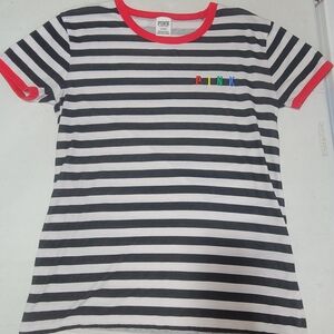 PINK Victoria's Secret Kids T-Shirt - Black, White, and Red